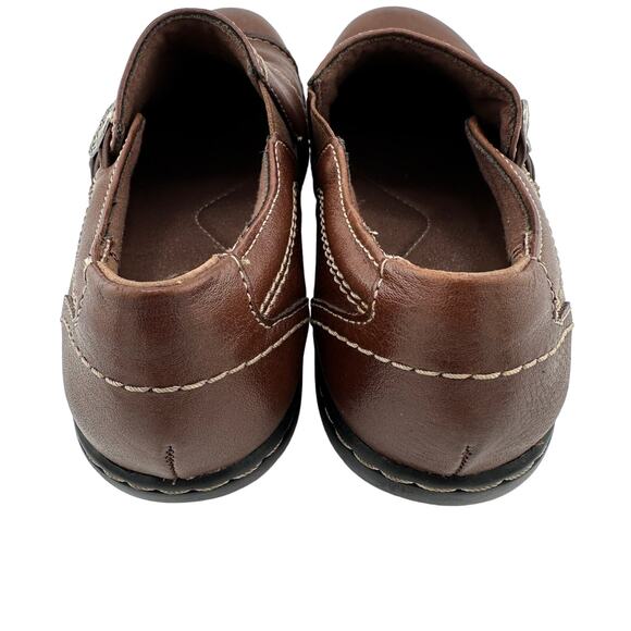 Clarks Ashland Alpine Bendable Cognac Brown Leather Comfort Loafer Size 5.5 - Picture 4 of 5